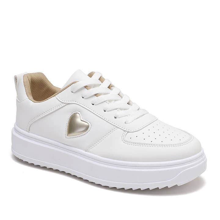 Joia Paris - Wholesale Lifestyle Sneakers - Women's - Trendy heart sneakers S22-032