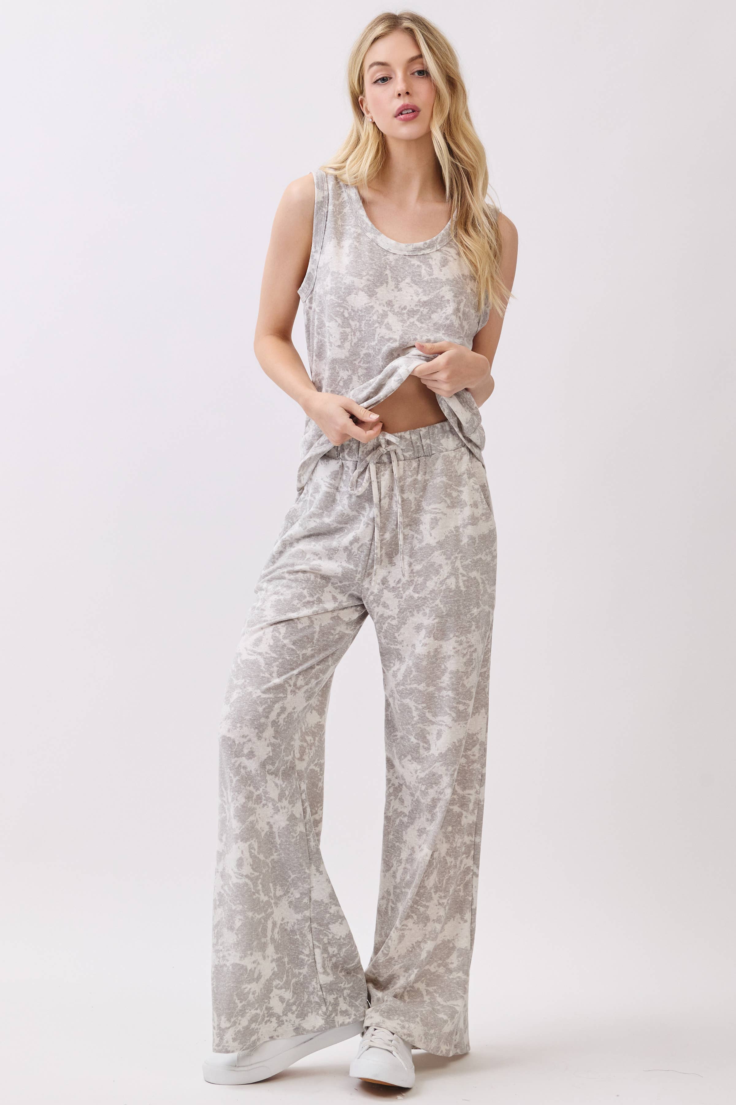 BOMBOM - Wholesale Hoodie - Women's - TL2106 Marble Wash Knit Hoodie8