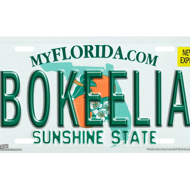 "Florida State Bokeelia" - Decorative License Plate for wholesale by Airstrike