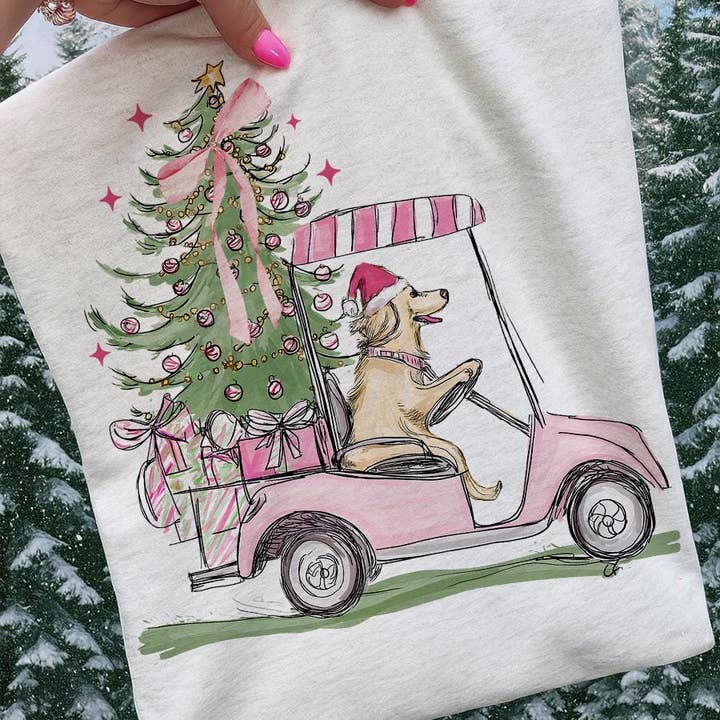 NVC Ecommerce LLC - Wholesale T-Shirt (Graphic) - Women's - Dog with Christmas Tree Tee, Funny Christmas Dog Sweatshirt2