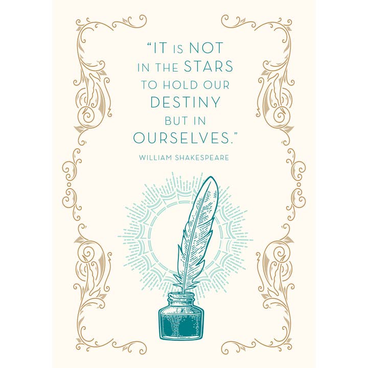 William Shakespeare Destiny Birthday Embellished Card for wholesale by Insight Editions - #1 Pop Culture Publisher
