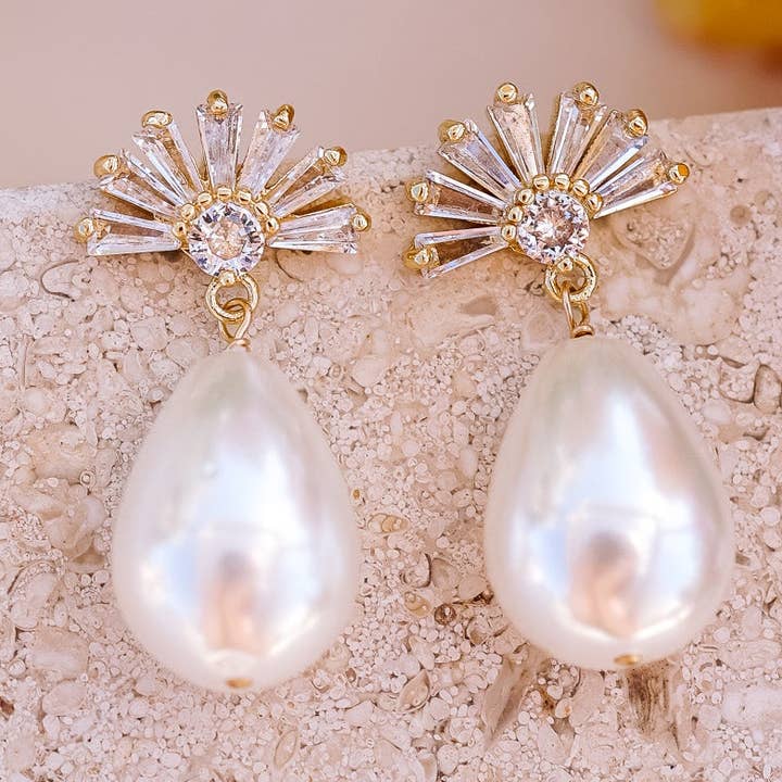 Brincos Etta Art Deco por atacado de Wander + Lust Jewelry