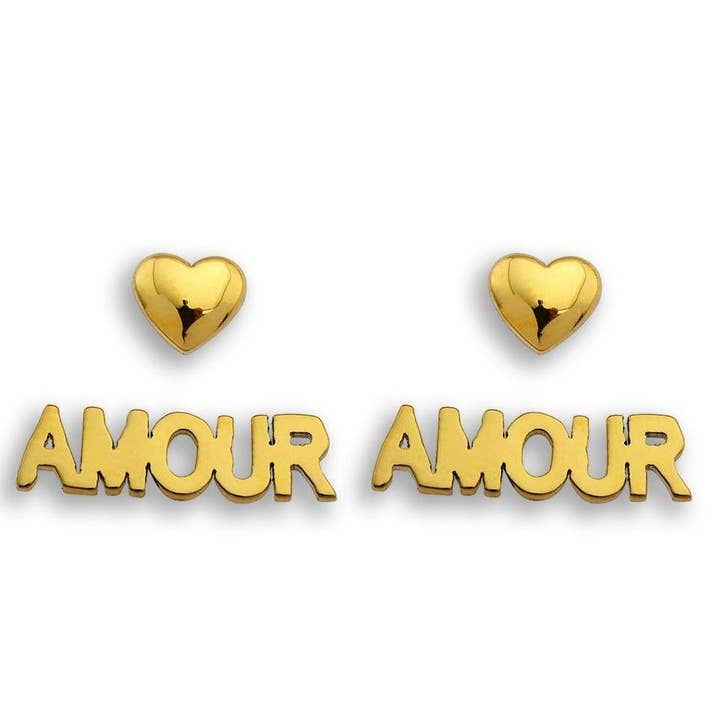 Amour 2-Pair Stud Earrings for wholesale by HACKNEY NINE
