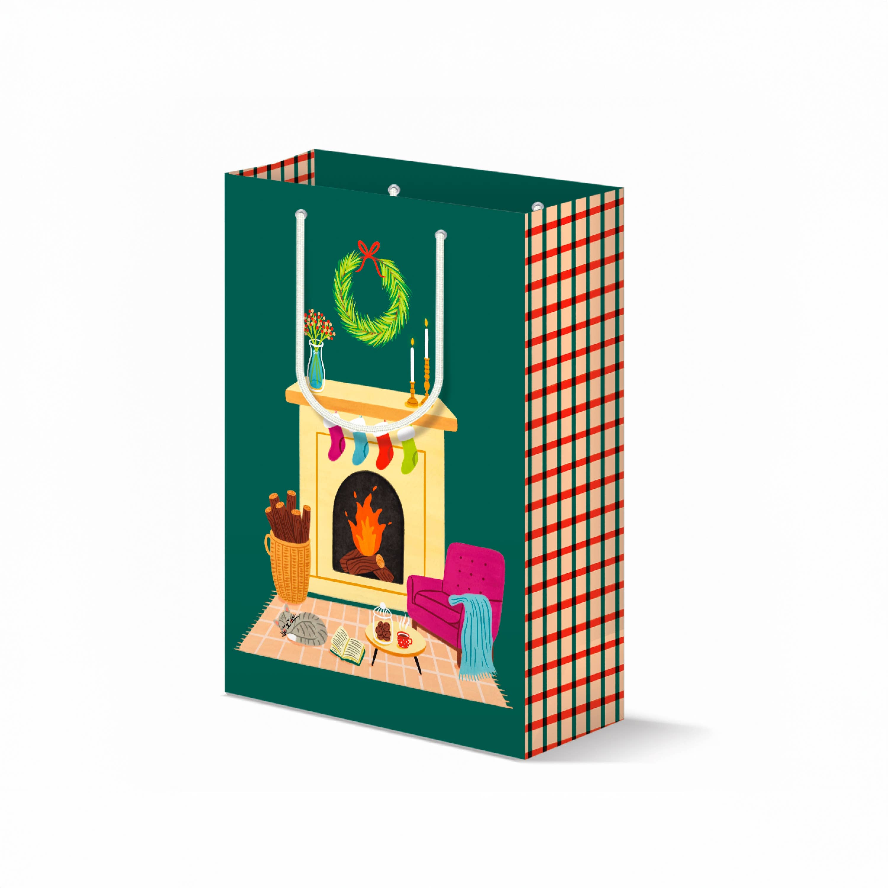 Julia Kestner Designs – wholesale Presentpåse – Mysig eldstad presentpåse