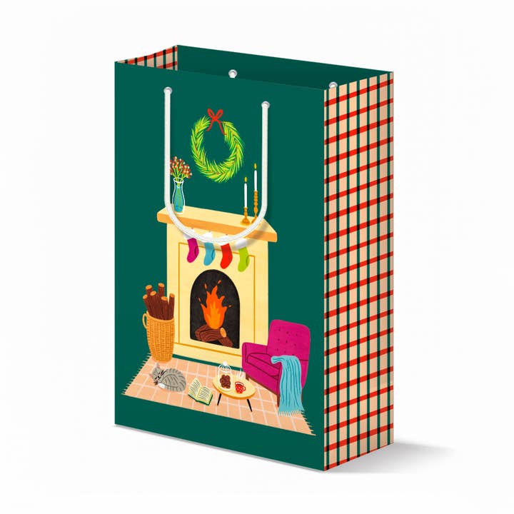 Sac Cadeau Cheminée Douillette pour la vente par Julia Kestner Designs