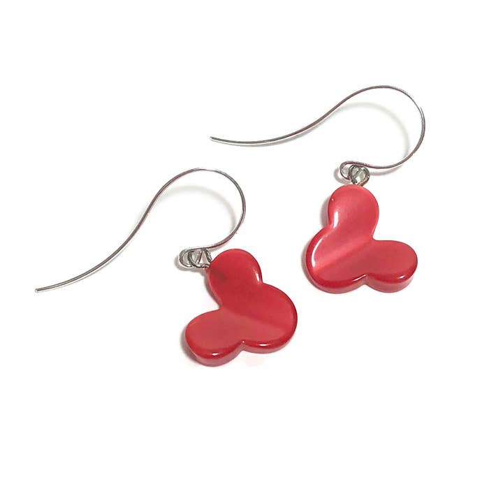 Leetie Lovendale - Wholesale Dangle Earrings - Red Mouse Moonglow Drop Earrings4