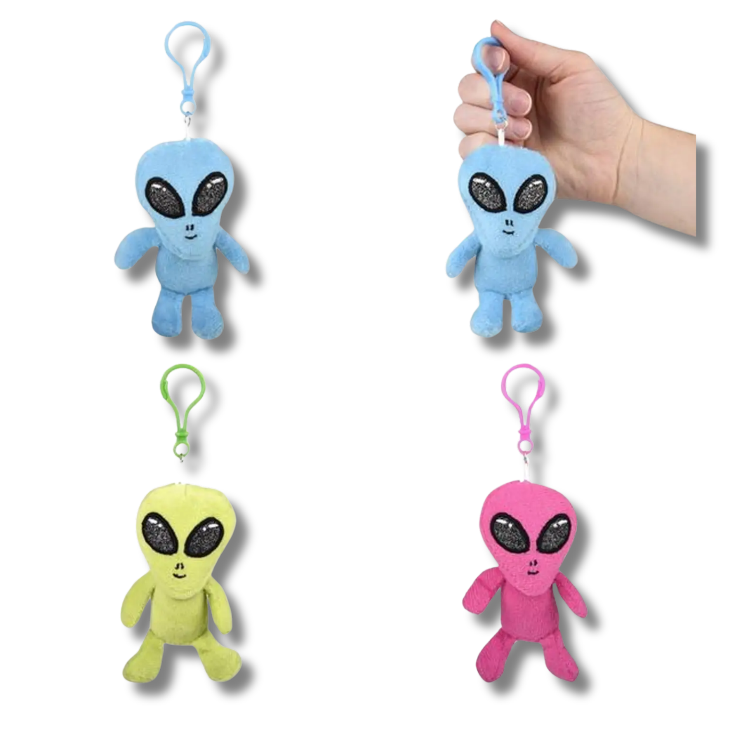JSBlueRidge Toys - Wholesale Keychain - Kids - Alien Soft Plush Backpack Keychain Kid Toy- Assorted0