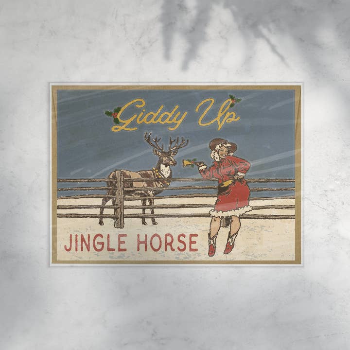 Cluster Funk Studio - Venta al por mayor Tarjetas de Navidad - Tarjeta de Navidad de Giddy Up Jingle Horse3