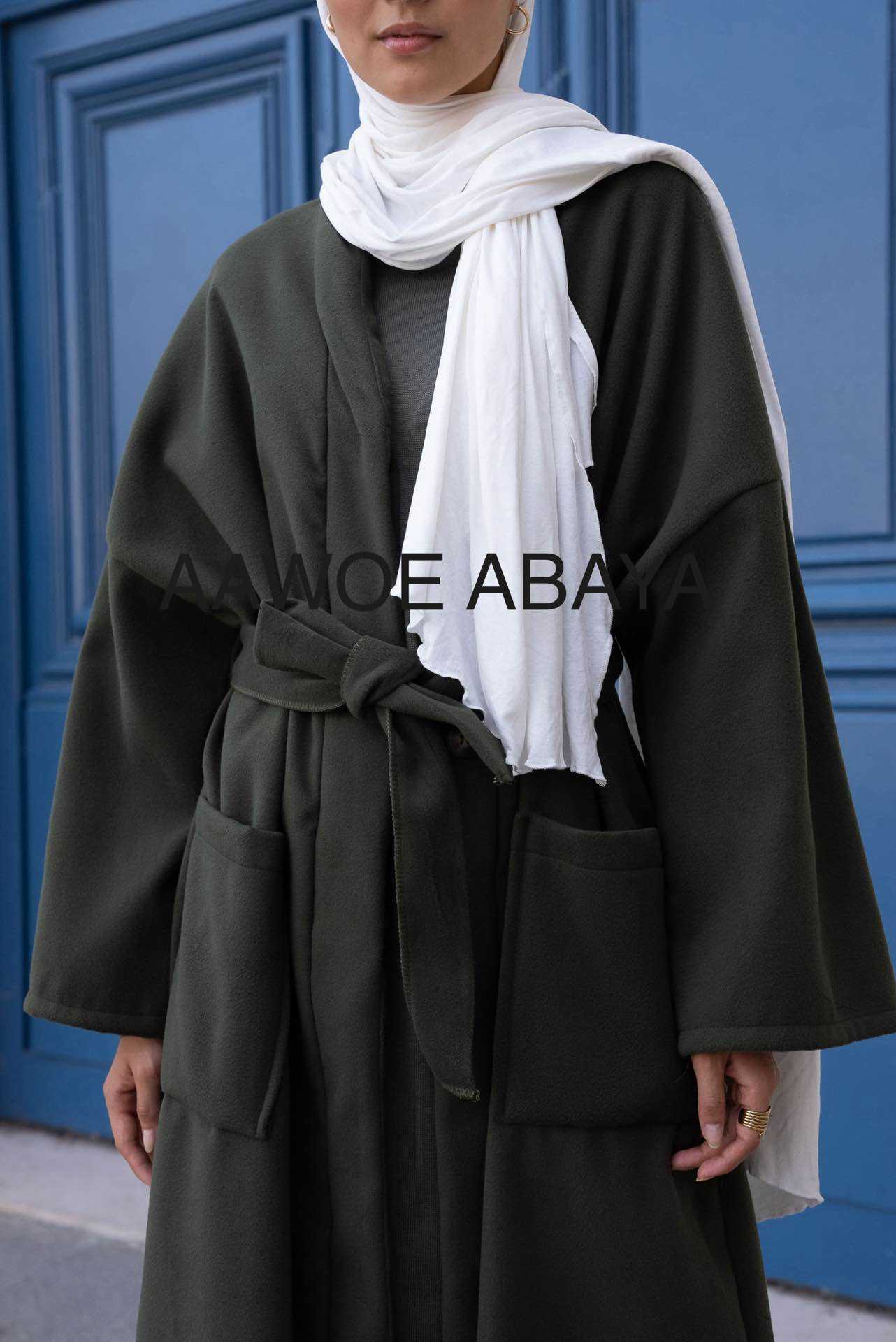 Aawoe Abaya - Wholesale Coat - Women's - Long Winter Coat - Length 145 cm - 21602