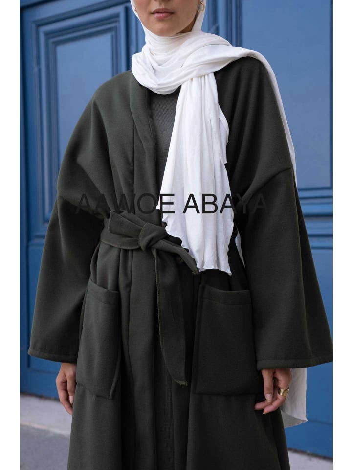 Aawoe Abaya - Wholesale Coat - Women's - Long Winter Coat - Length 145 cm - 21602