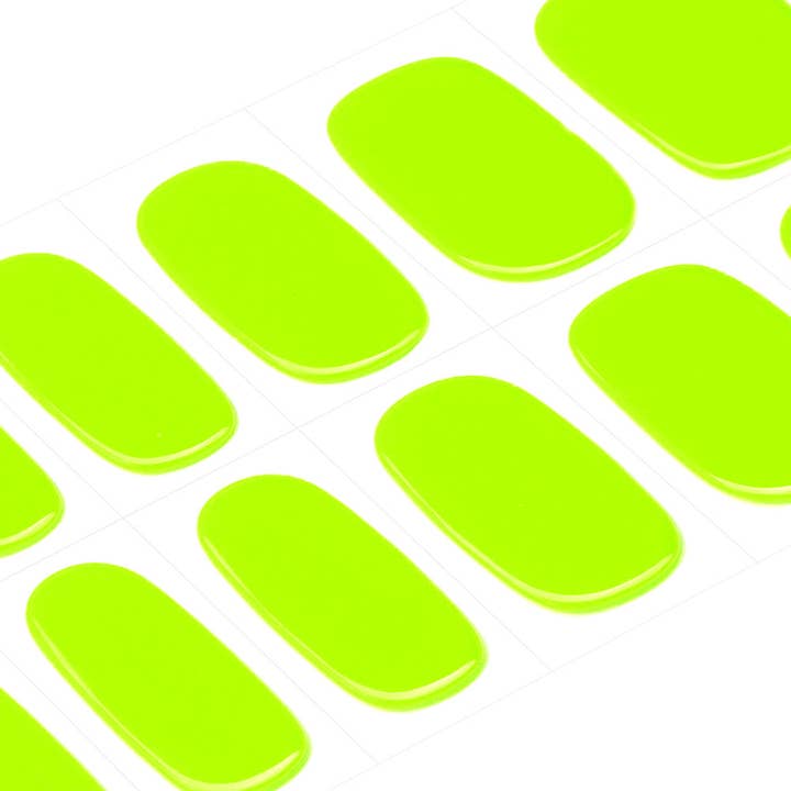 Danni & Toni - Wholesale Nail Art/Decal - Bright Green Chartreuse Semi-Cured Gel Nails | Neon Green - 2510
