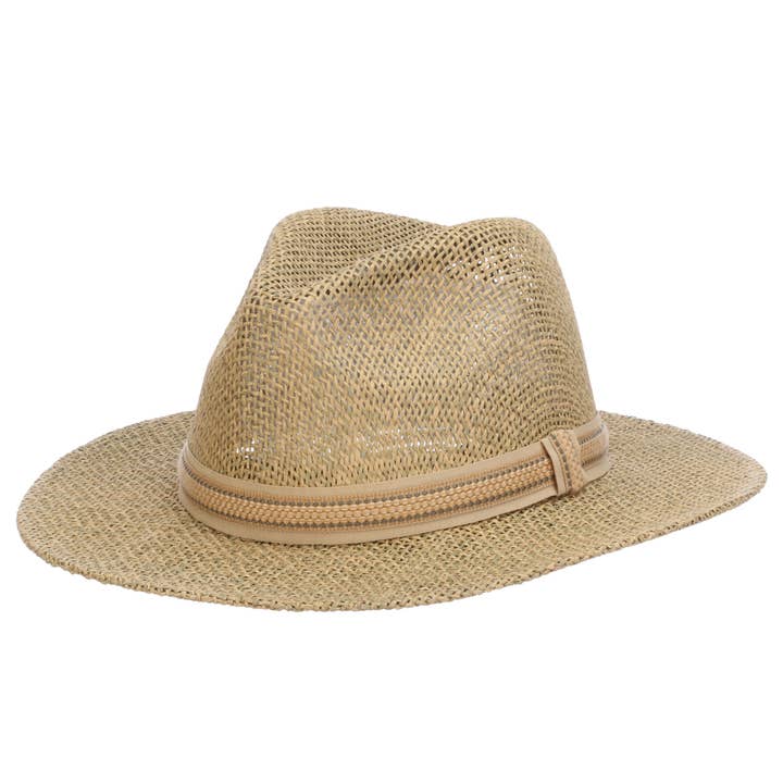 Chapéu Safari de Palha - Latitude por atacado de Dorfman Hat Co