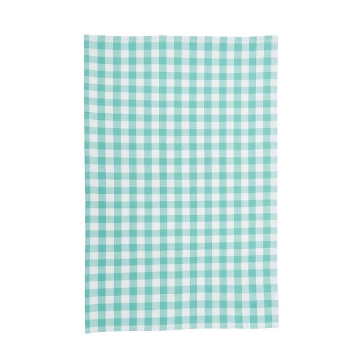 C&F Home - Wholesale Tea Towel - SALE Ashford Aqua Gingham Check Kitchen Towel0