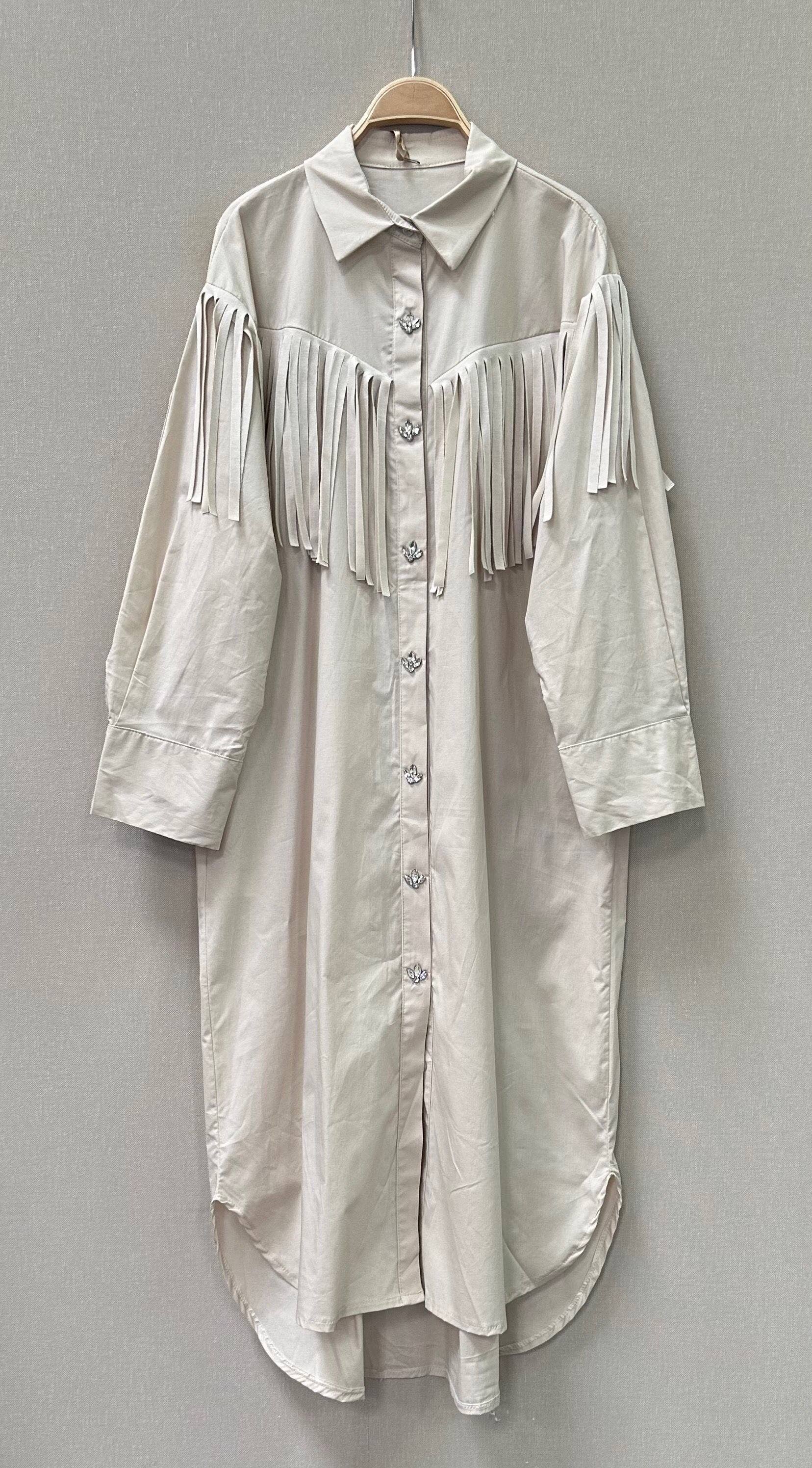 SWEET MAGIC MODA Y COMPLEMENTOS – Großhandel Kleid – Damen – KLEID AUS BAUMWOLLE MIT FRANSEN5