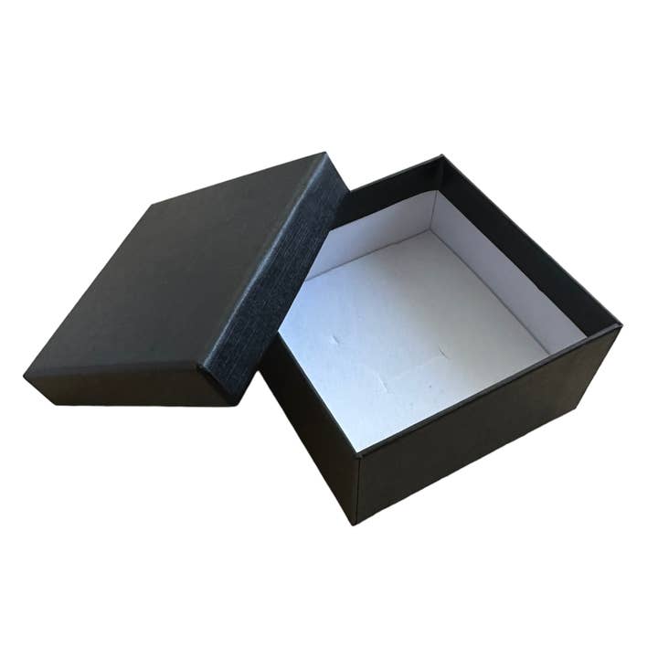 Zakka - Wholesale Jewelry Box/Organizer - 2" High Black Jewelry Gift Box 3.75"x3.75"x2" (94x94x50 mm)