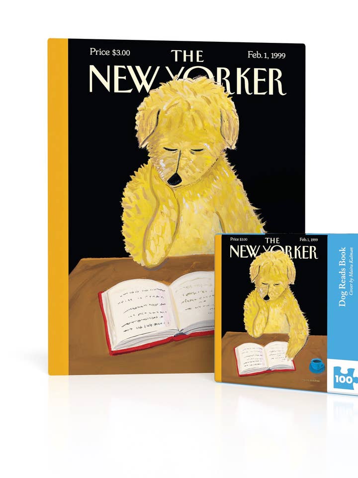 Dog Reads Book Mini - 100 Piece Mini Puzzle for wholesale by New York Puzzle Company