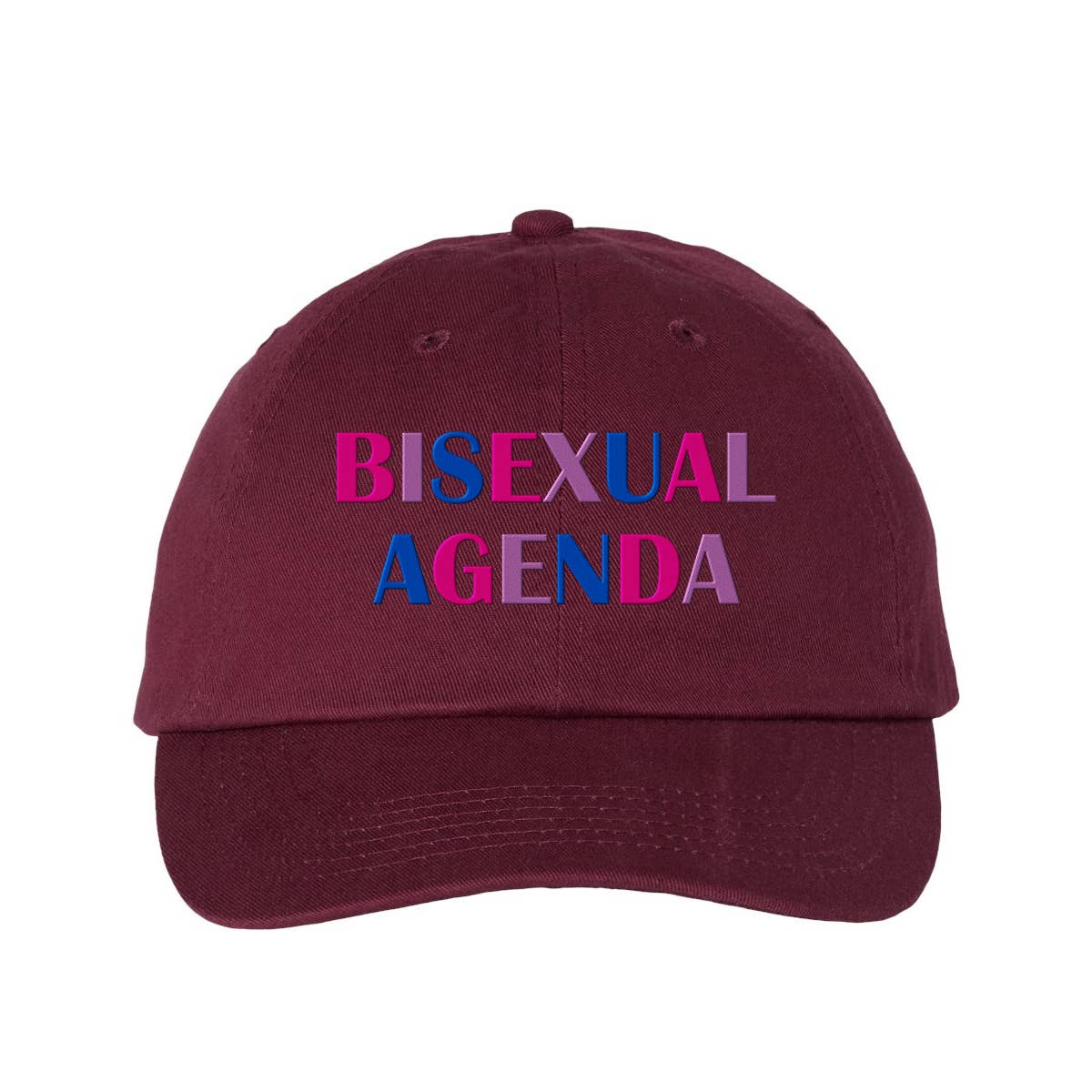 Lucky Luna Apparel - Wholesale Baseball Cap - Unisex - Bisexual Agenda Embroidered Dad Hat10