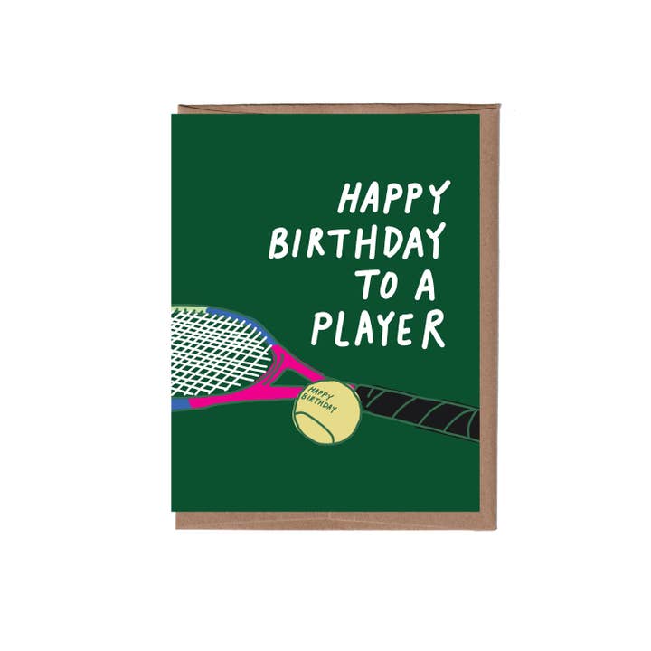 La Familia Green - Wholesale Birthday Card - Tennis Birthday Greeting Card