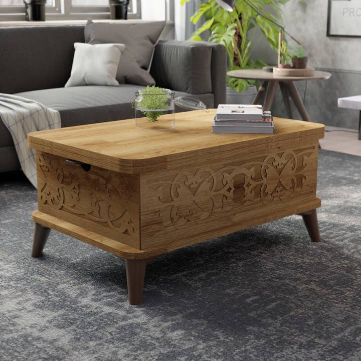 BERA DESIGN LTD – Engroshandel Sofabord – Magic Natural Udtrækkelig Kaffe/Spisebord Lift Top