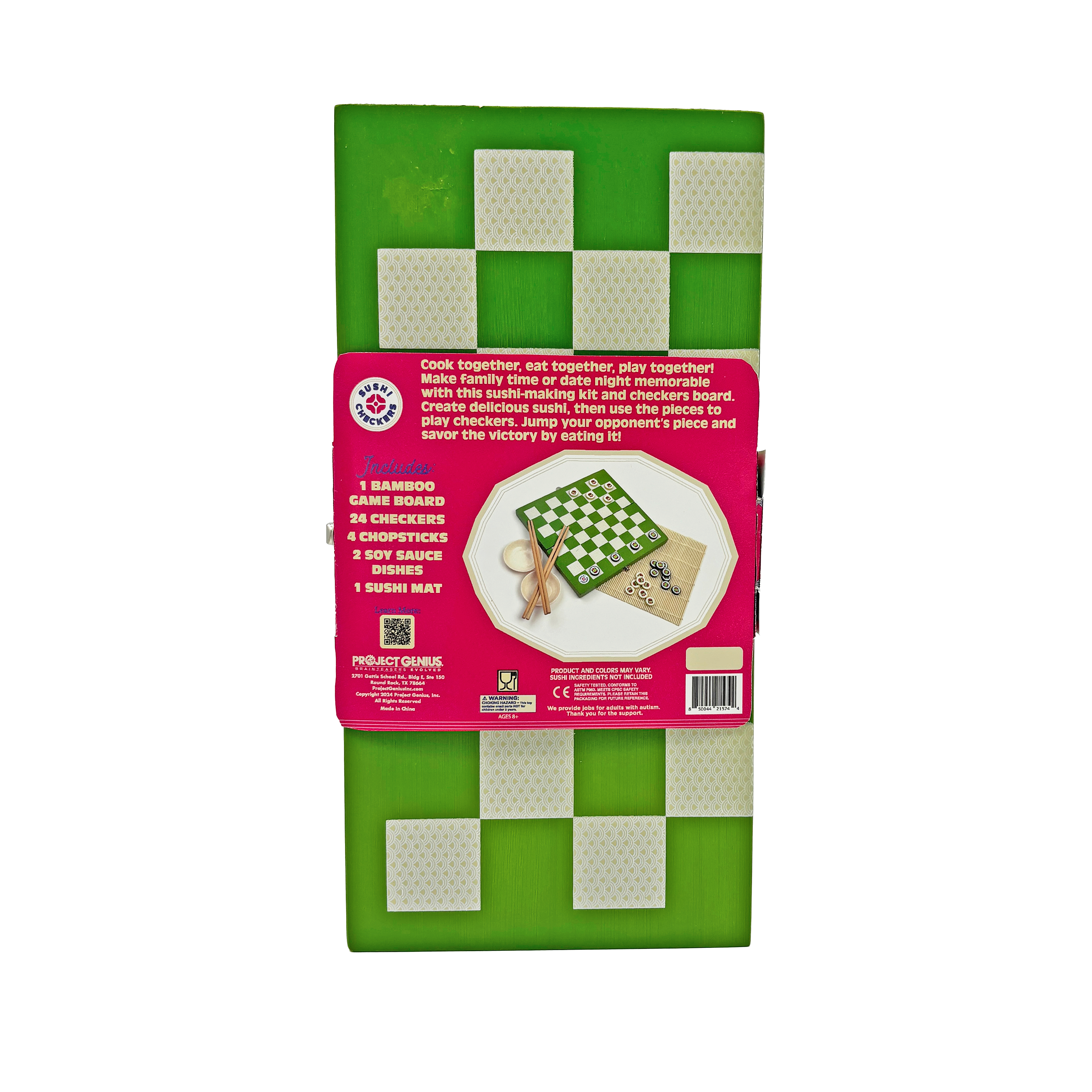 Project Genius - Wholesale Board Game - Sushi Checkers - Sushi Making Kit & Checkers Game4