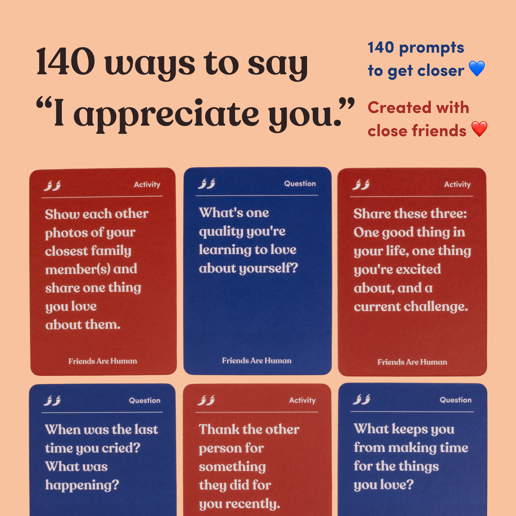 Parents Are Human | Card Games for Family, Love, & Healing - Wholesale Card Game - Friends Are Human2