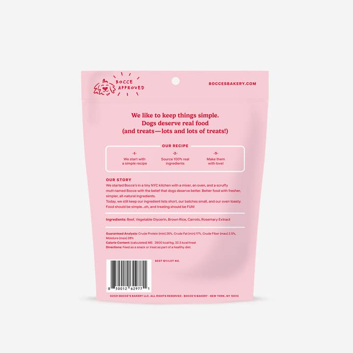 Bocce's Bakery - Wholesale Pet Treats - Dog - Grazers Beef & Carrot Jerky Sticks