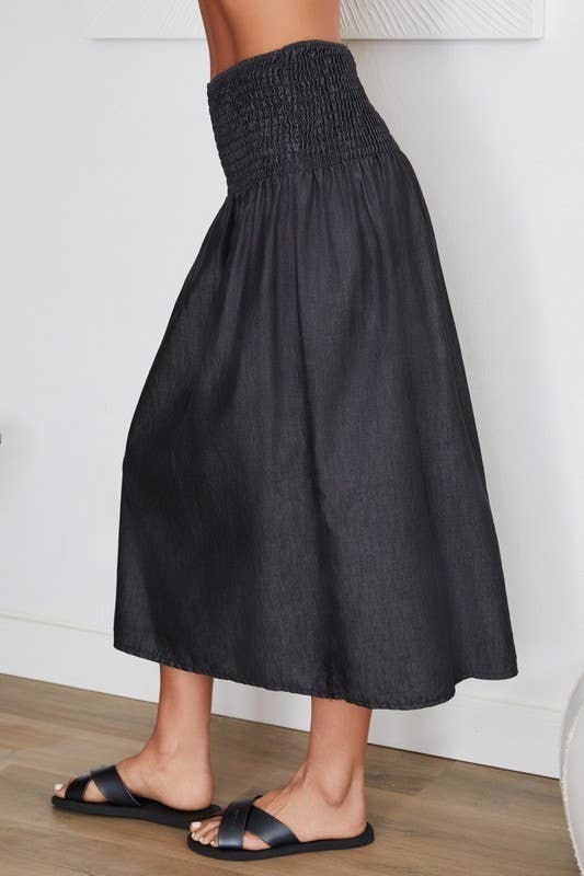 VENTI6 – wholesale Kjol - Dam – RÖKIG MIDIKJOL MED MIDJA (68884)13