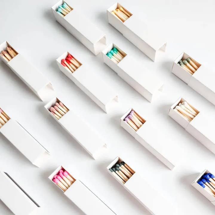 Enlighten the Occasion - Wholesale Matches - White Matchbox with Colorful Matchsticks