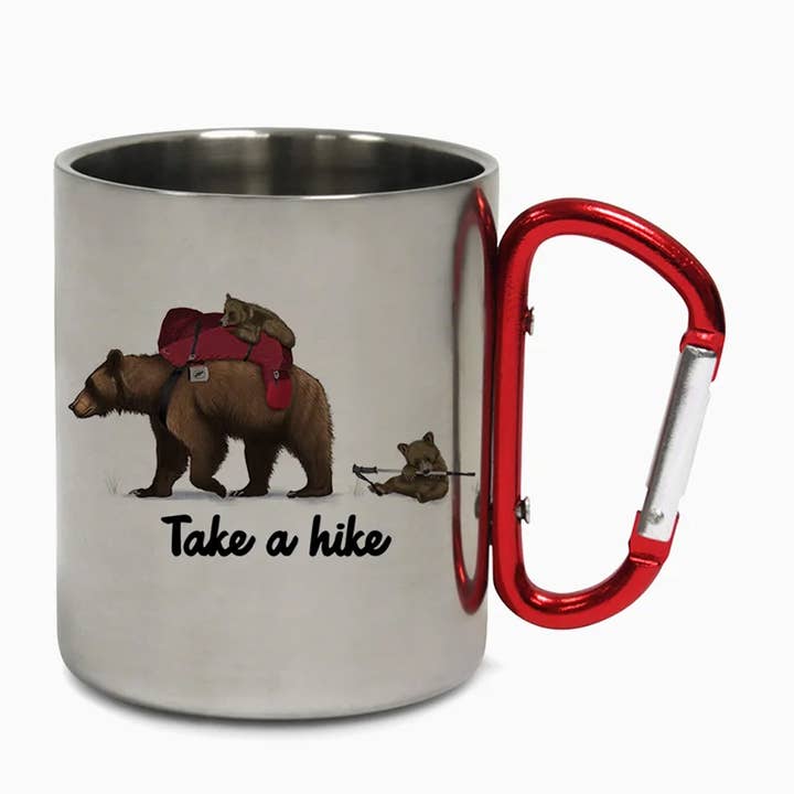 Tiny Print Shop – wholesale Kaffekoppar – Ta en vandring björnar karbinhake stål Camping mugg