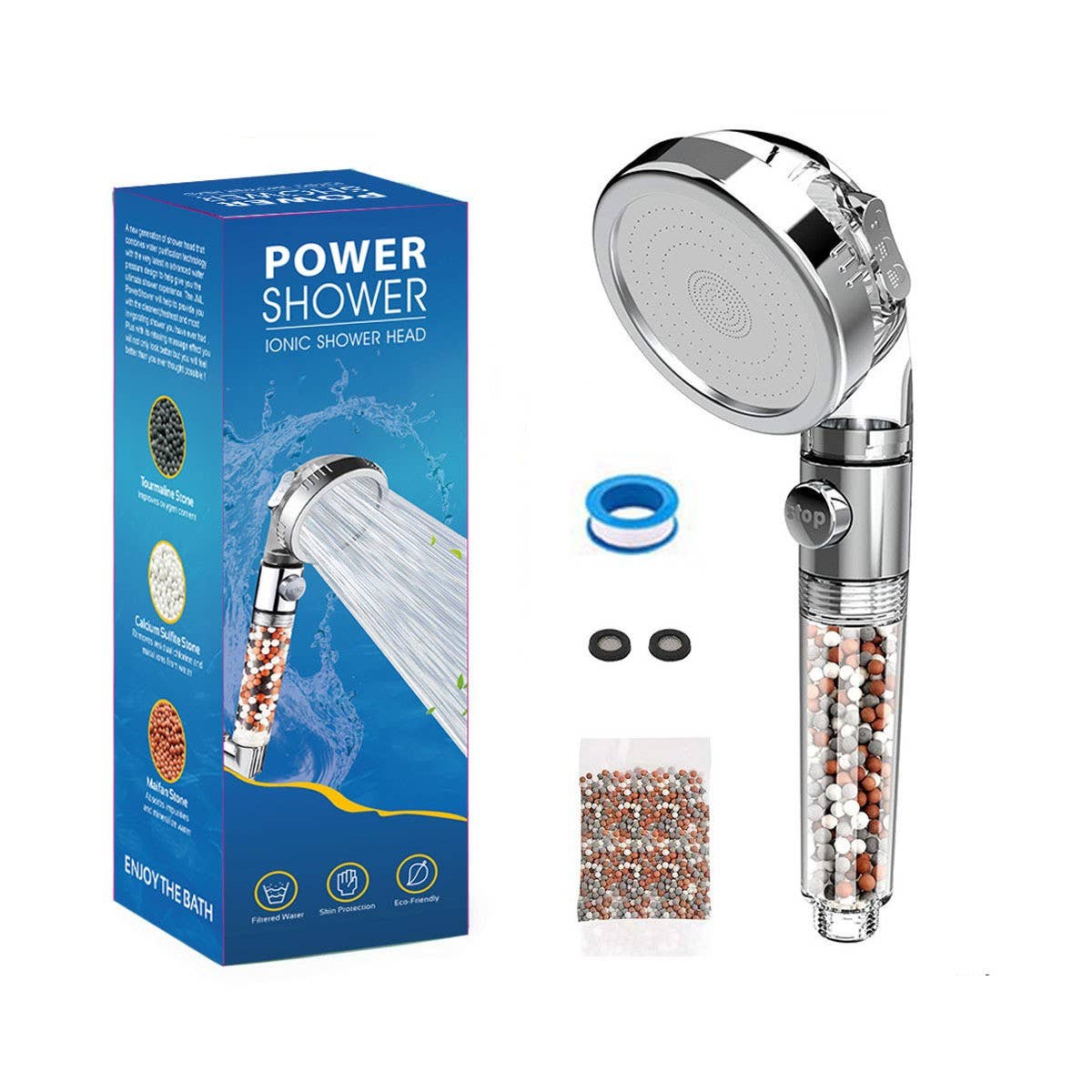 ACCITY - Wholesale Shower Head - THREE-SPEED WATER FILTER SHOWER HEAD WITH BOOSTER_CWASC17031