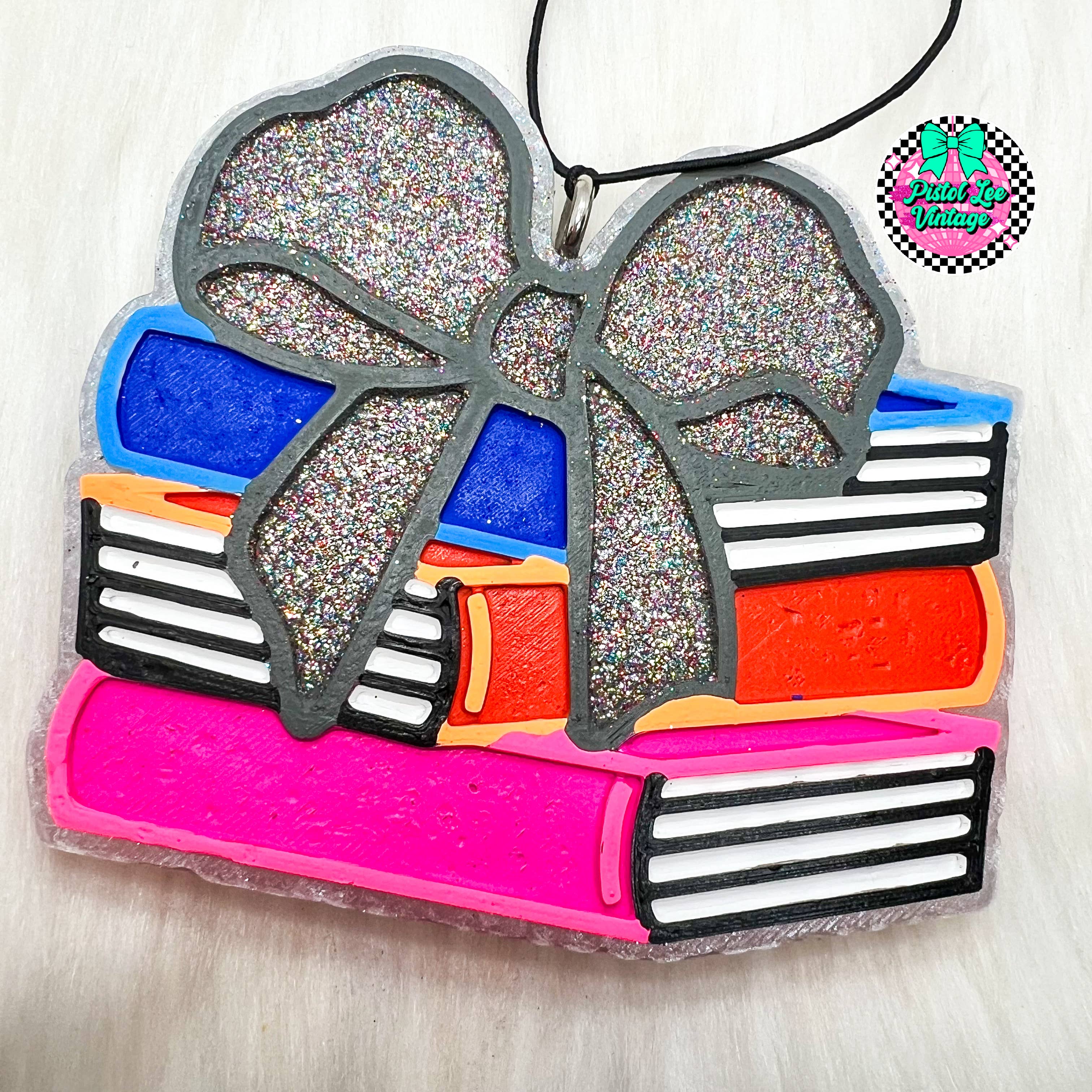 Pistol Lee Vintage - Wholesale Car Freshener - Unisex - Bow Book Stack Freshie2