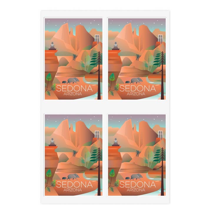 Hoja de pegatinas de Sedona para venta al por mayor de Max & Oscar