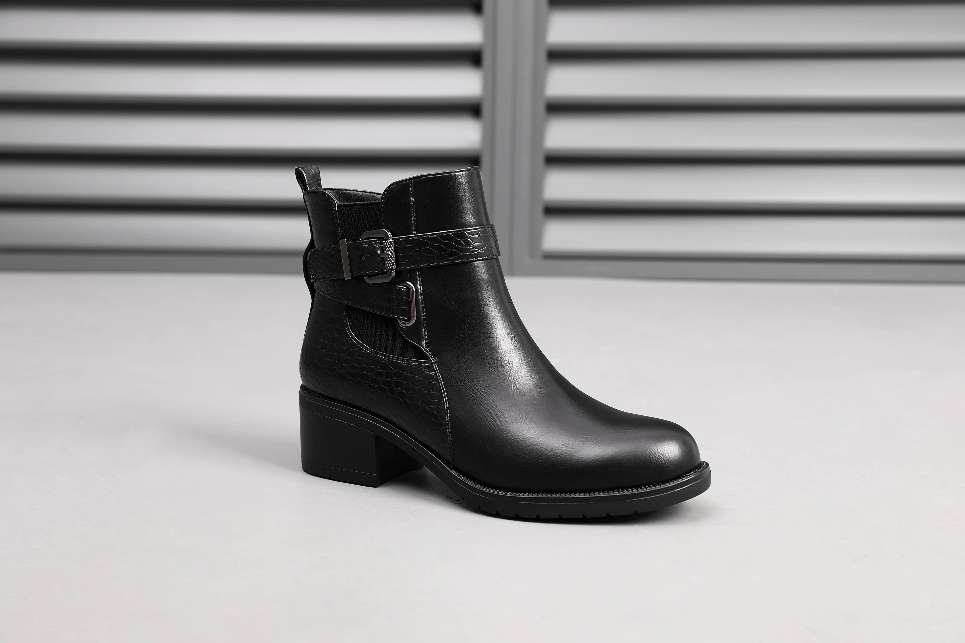 Top Staka - Wholesale Booties – Women's - A2351 Croc Mock Chic Ankle boots8