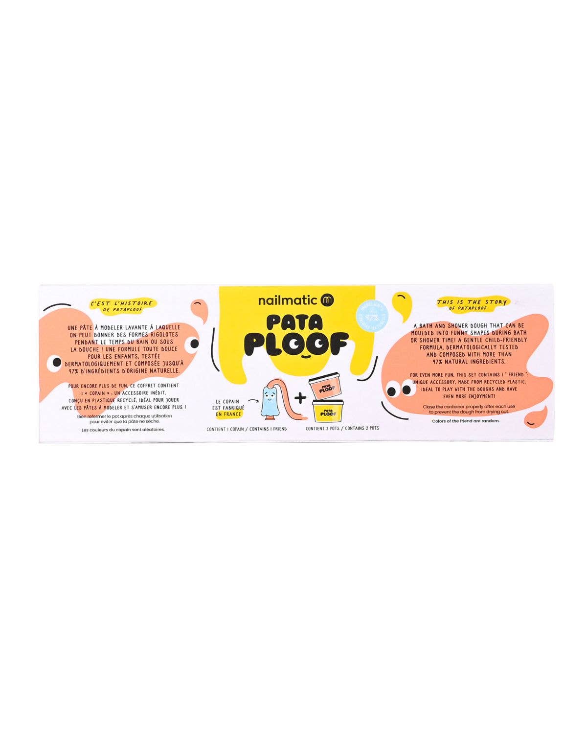 VICI Brands: Premier Design Kids Goods 🌍 - Wholesale Putty/Slime - Kids - Soap Dough Cleansing Modeling Clay PATAPLOOF Set of 2 Yellow & Orange plus PLOOFY Friend1
