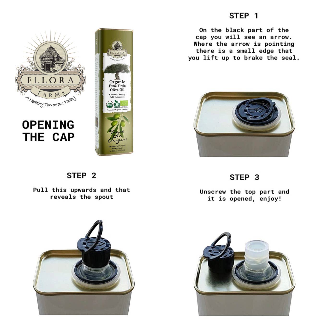 ELLORA FARMS - Wholesale Olive Oil - Organic Extra Virgin Olive Oil, Greek, Traceable, Gold Award8