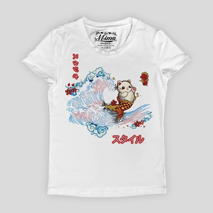 PURRMAID OCEAN T-Shirt aus Bio-Baumwolle mit Digitaldruck für den Großhandel von Sarprint srl