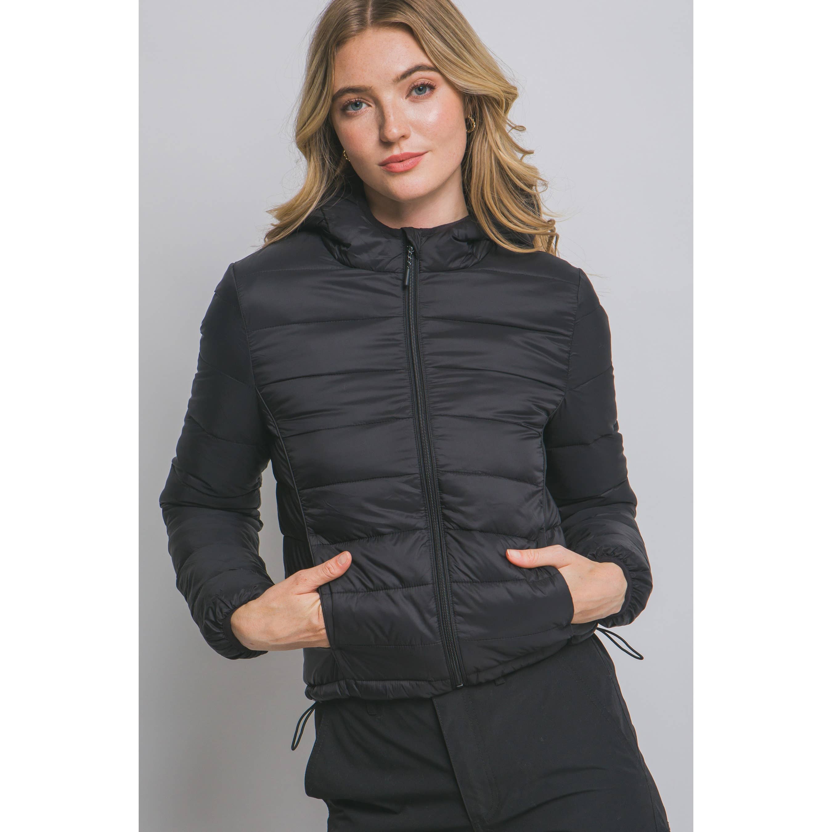 Style Up - Wholesale Puffer Jacket - Women's - Hooded Packable Puffer Jacket with Pouch12