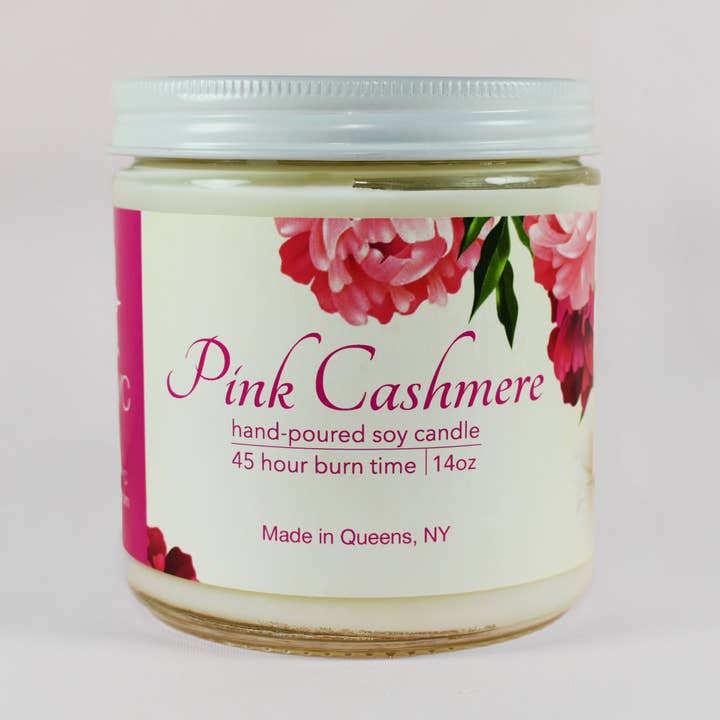 Pink Cashmere Candle for wholesale by Lilly's Kitchen NYC