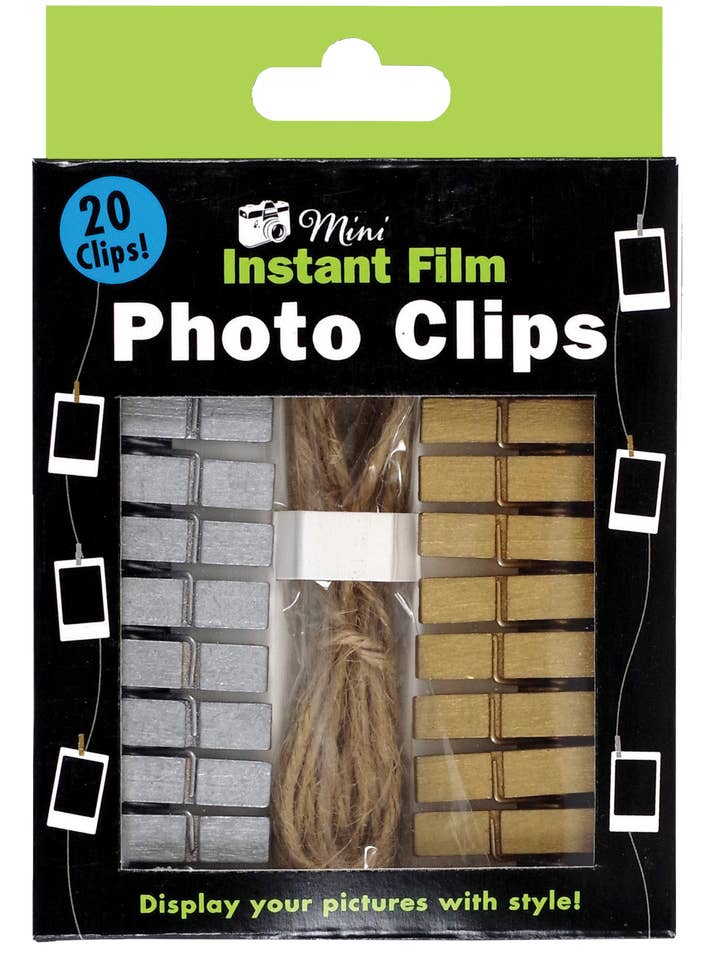 Gold & Silver Instant Film Photo Clips for wholesale by Peter Pauper Press