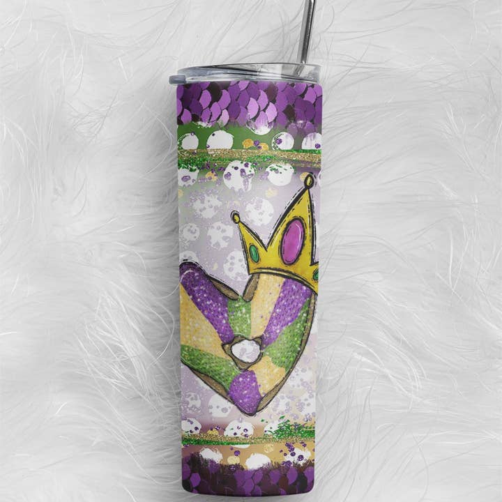 KB Exclusive King Cake Love 20oz Tumbler for wholesale by GrapeVineWholesale