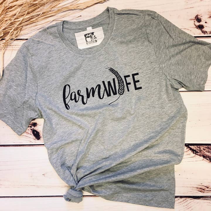Farm Wife Wheat Harvest Shirt for Women for wholesale by Cows and Crayons