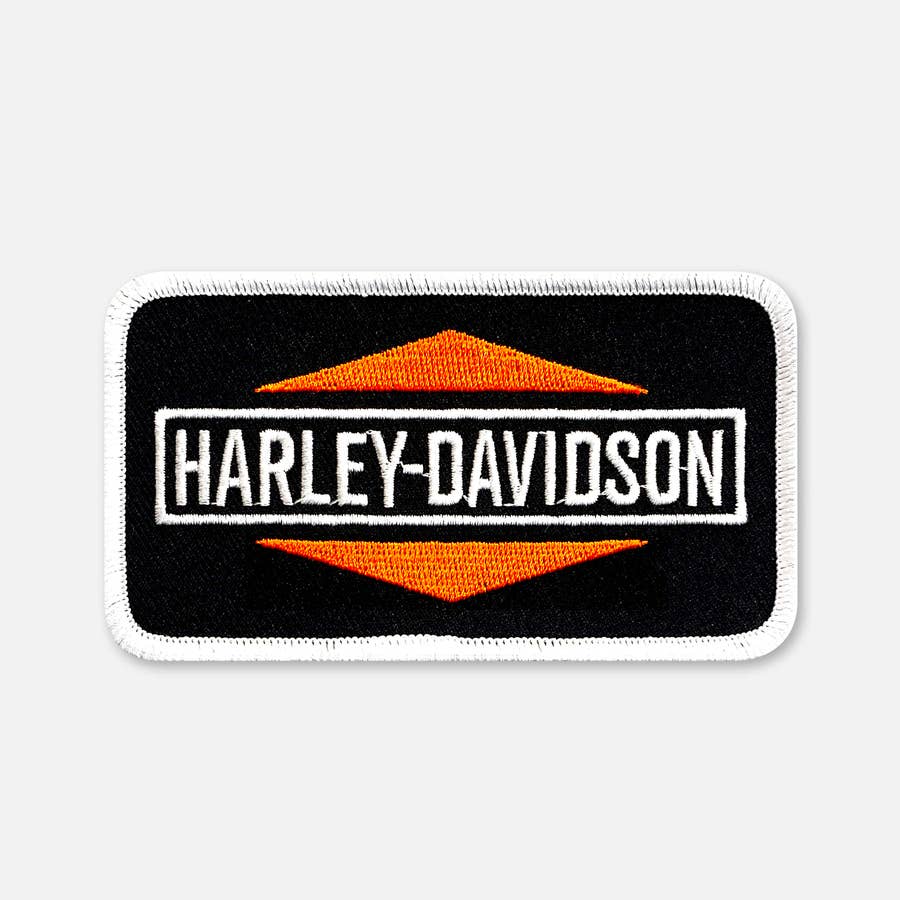 Harley-Davidson® 3 in. Embroidered Genuine Round Emblem Sew-On Patch - Black