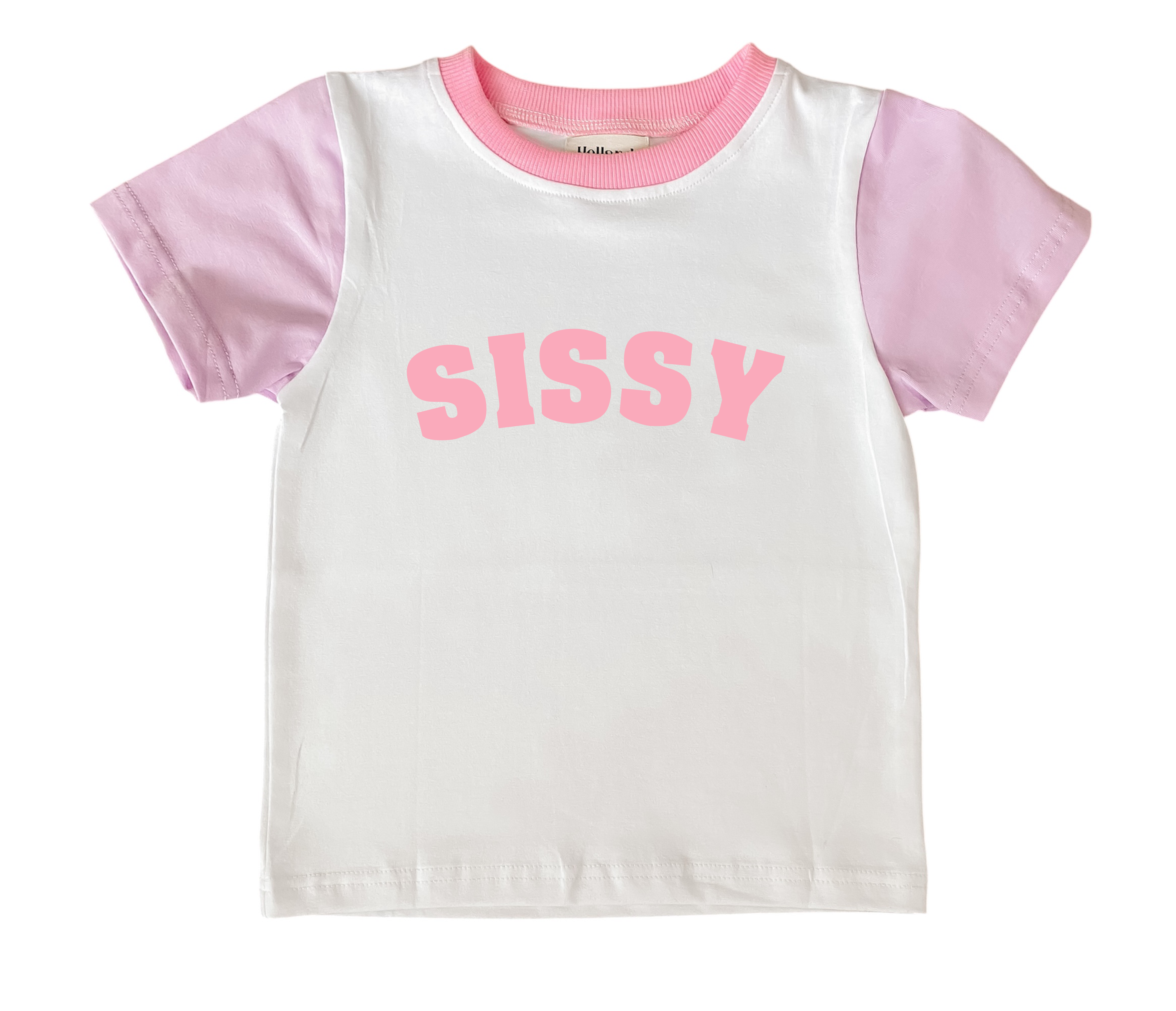 Holland Ave Clothing - Vente T-shirt sérigraphié – enfant - Sissy | Chemise à blocs de couleur pour filles0
