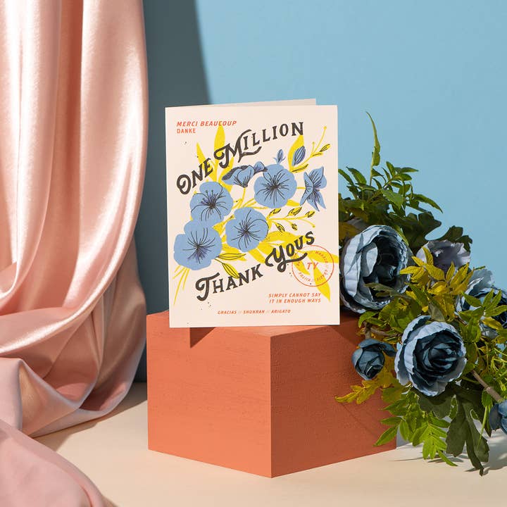 Red Cap Cards - Wholesale Thank You Card - One Million thank you greeting card1