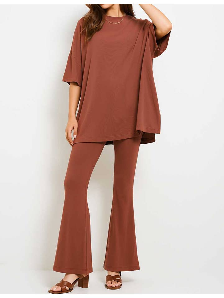 Sweetkama - Wholesale Top & Pant Set (NOT Loungewear) - Women's - Ladie Long Sleeves Bell Leg Top & Pants 2PCS Set1