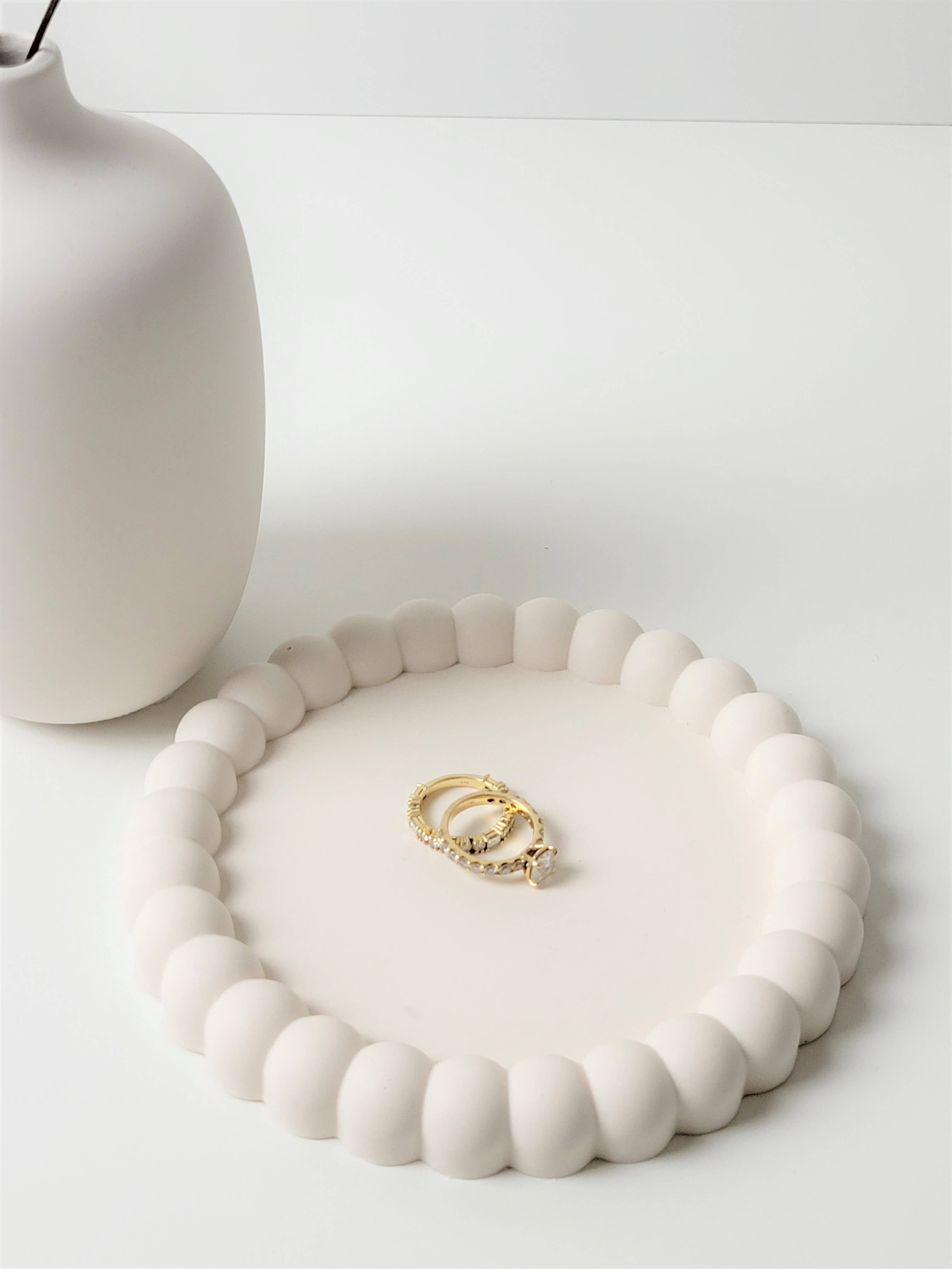 Three Springs Candle Co. - Wholesale Jewelry Dish - Mochi Donut Small bubble Jewelry trinket tray | dish3
