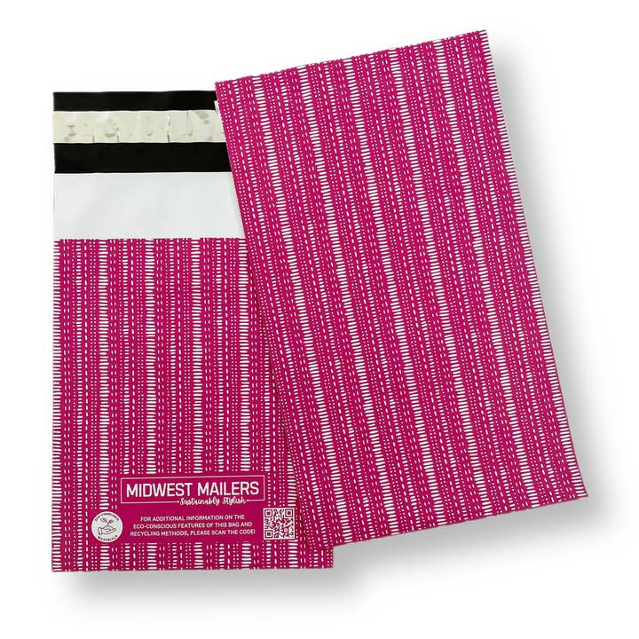 Midwest Mailers - Wholesale Envelopes - 7x10 Poly Mailers Biodegradable d2w Matte Raspberry
