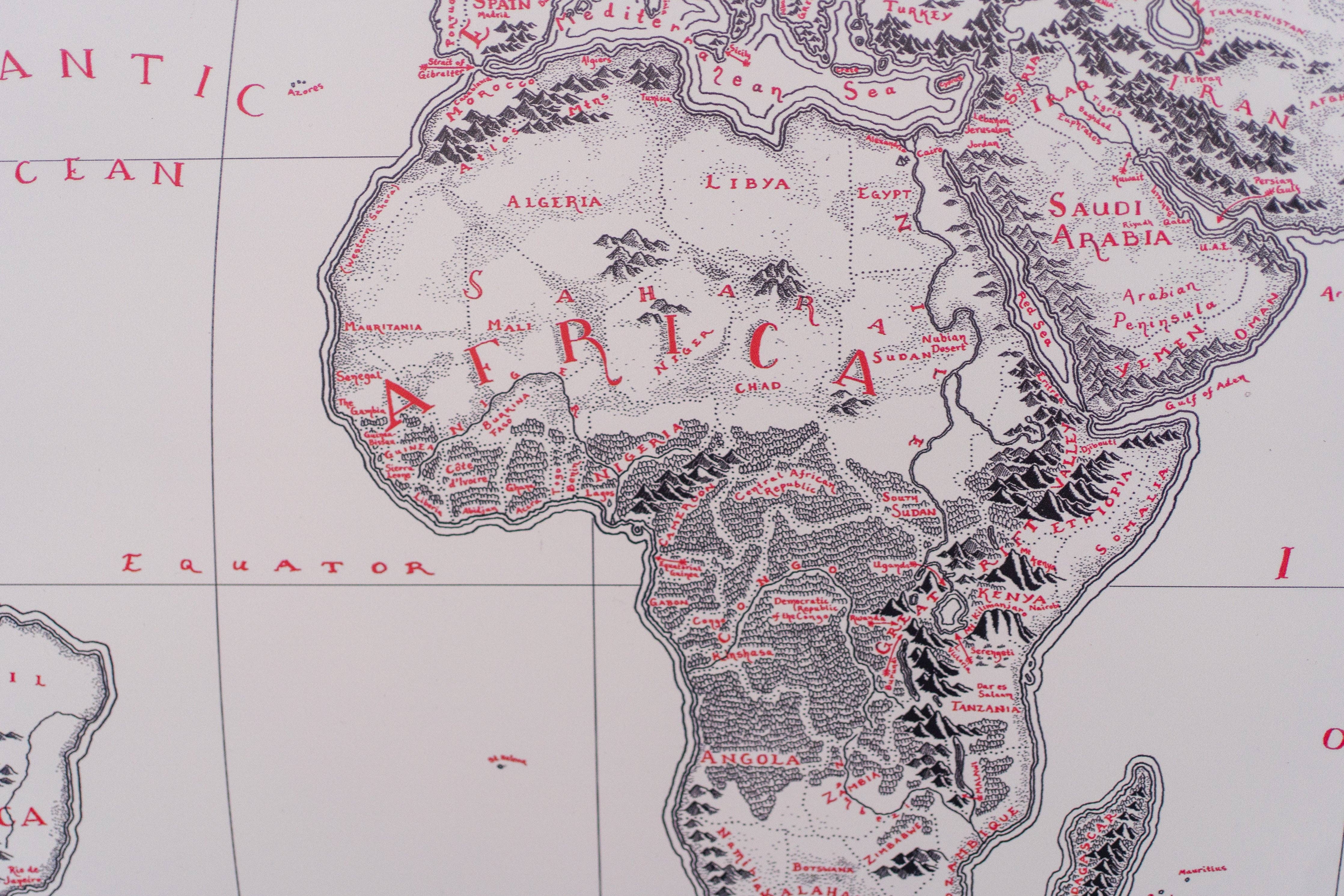 Lord of Maps - Wholesale Map - Hand-Drawn High Quality World Map7