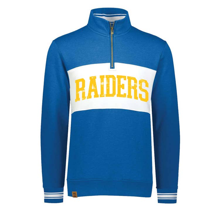 Quarter Zip Raiders Pullover for wholesale by Sunfire Tees