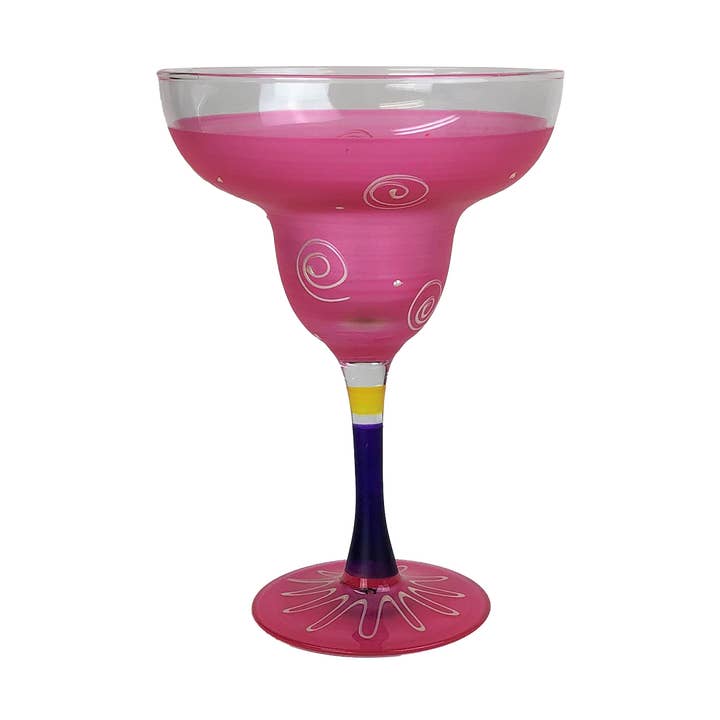 Bicchieri da margarita rosa splendore peruviano per la vendita all'ingrosso da parte di Golden Hill Studio